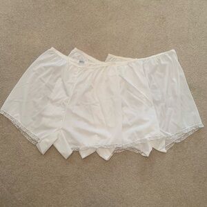 Lot of 3 Vintage 1960s Lingerie Haynes XXXL Nylon Tricot Slip Shorts Pettipants